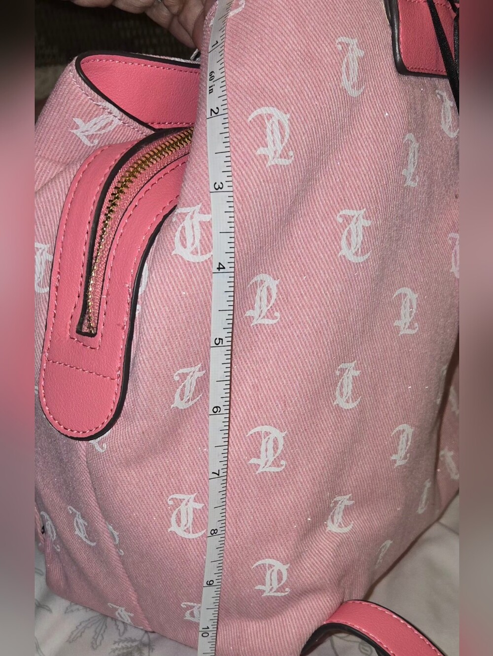 Juicy Couture Pink Women's Monogram Backpack Handbag 10X10 - Picture 13 of 14